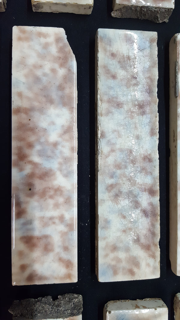Lot of 35 Reclaimed Multi Colored Ceramic Fireplace Tiles GA2220