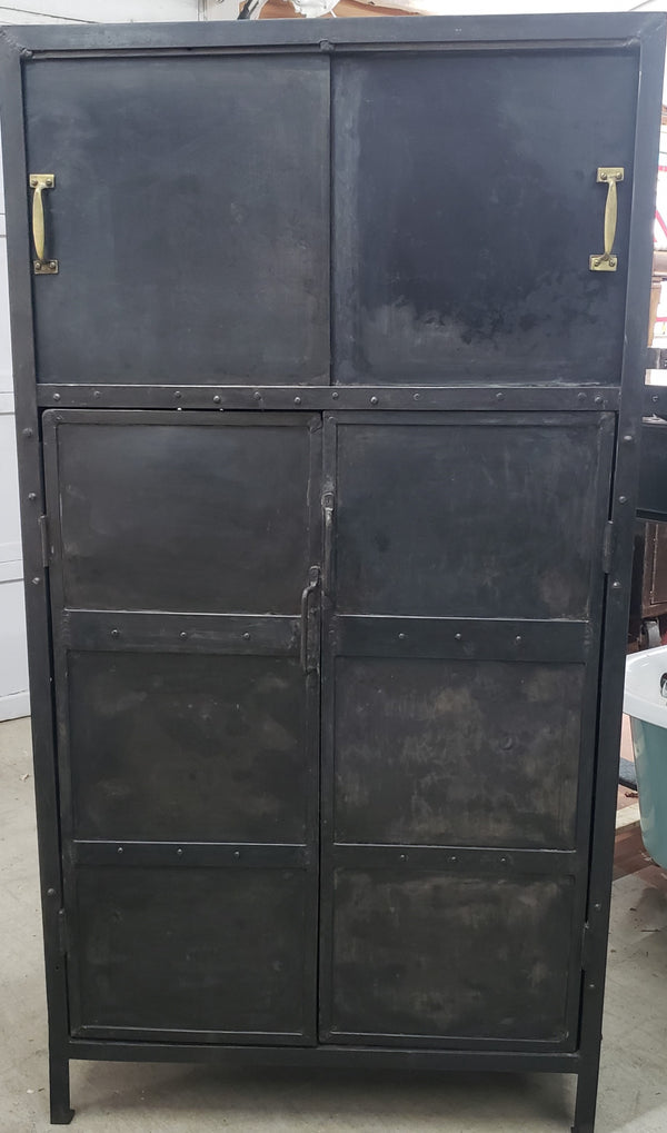 Turn of the Century Shop Made Riveted Tool Cabinet #GA2227