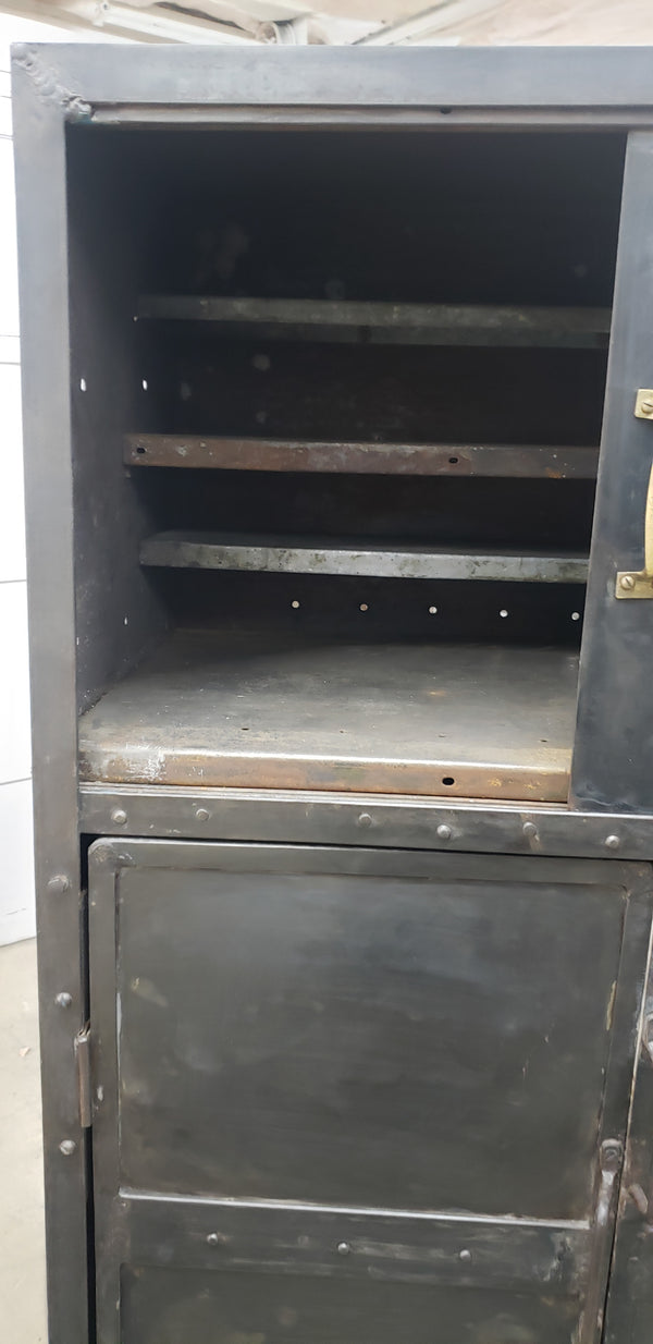 Turn of the Century Shop Made Riveted Tool Cabinet #GA2227