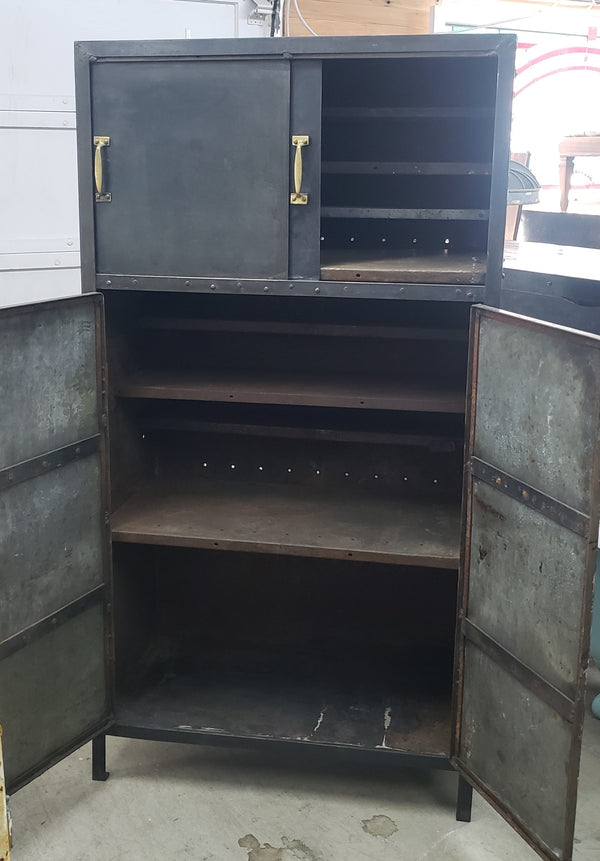 Turn of the Century Shop Made Riveted Tool Cabinet #GA2227