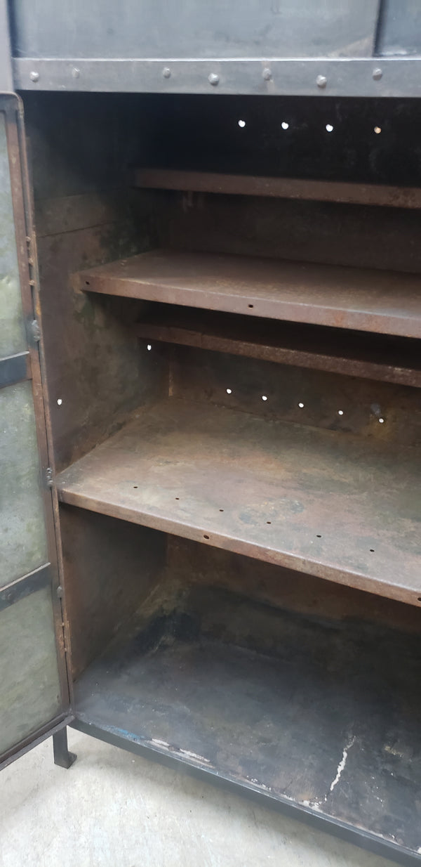 Turn of the Century Shop Made Riveted Tool Cabinet #GA2227