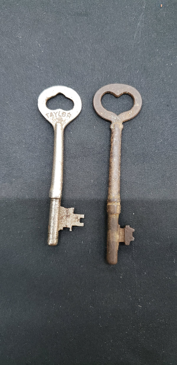 Victorian Gothic Style Mortise Lock Set with Double Lock  Key Hole Cover & Keys #GA2237
