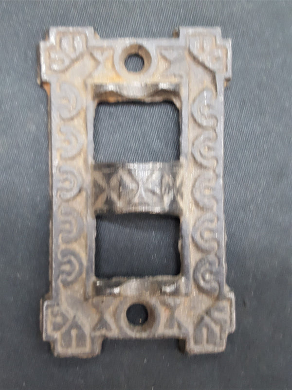 Antique Victorian Black Cast Iron Oil Lamp Swinging Wall Sconce & Wall Bracket #GA2249