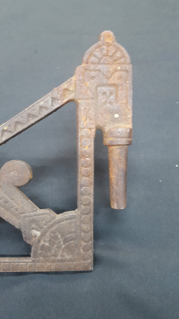 Victorian Cast Iron Oil Lamp Sconce with Wall Bracket #GA2258
