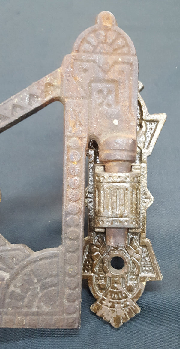 Victorian Cast Iron Oil Lamp Sconce with Wall Bracket #GA2258