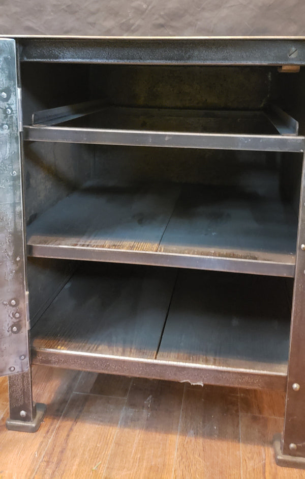 Late 1800's Pair of Shop Made Riveted Machinist Cabinets #MSC