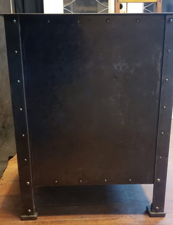 Late 1800's Pair of Shop Made Riveted Machinist Cabinets #MSC