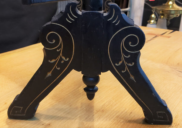 Victorian Ebonized Walnut Fireplace Screen with Gold Leaf Paint #GA10152