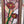 Load image into Gallery viewer, Arch Top Stained Glass Window with Multi Colored Floral Design in Red Oak Frame #GA2265
