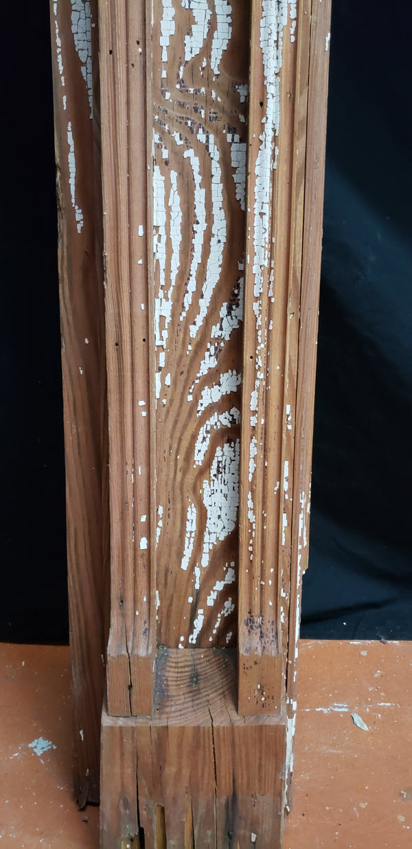 Antique Pine Wood Fireplace Mantel Surround with Dark Grain #GA9005