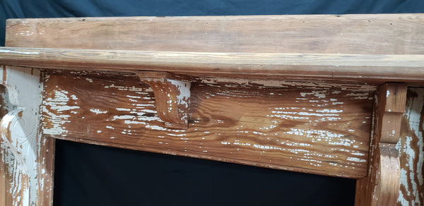 Antique Pine Wood Fireplace Mantel Surround with Dark Grain #GA9005