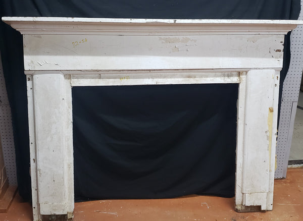 Antique 6 Foot Wide Pine Fireplace Mantel #GA9018