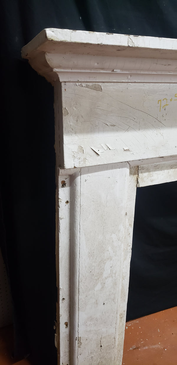 Antique 6 Foot Wide Pine Fireplace Mantel #GA9018