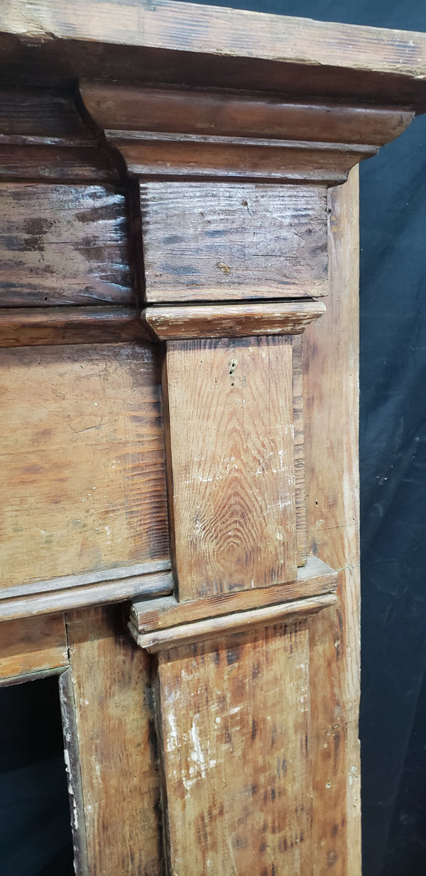 Late 1800's Pine Narrow Fireplace Mantel #GA9020