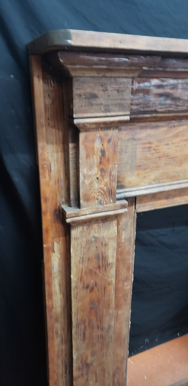Late 1800's Pine Narrow Fireplace Mantel #GA9020