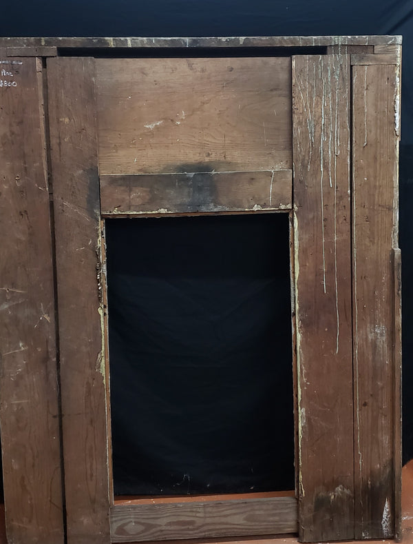 Late 1800's Pine Narrow Fireplace Mantel #GA9020