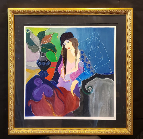 Itzchak Tarkay 1998 "Winnie"  Limited Edition Color Serigraph 30" x 31.5" Signed #Tarkay