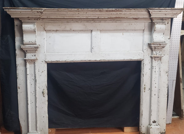 Antique Heart Pine Fireplace Mantel #GA9029