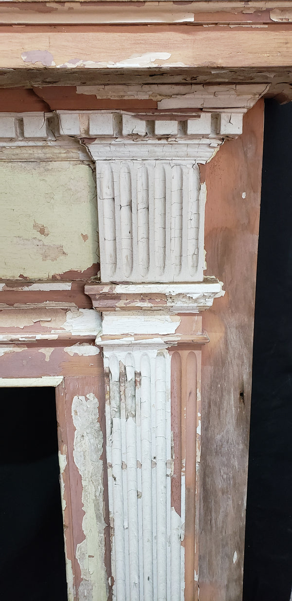 Antique Corinthian Style Fireplace Mantel with Ornate Trim #GA9033B