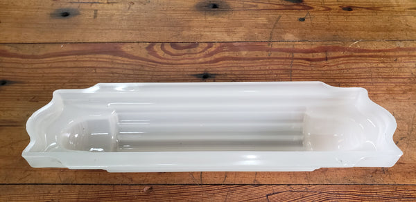 Rare Art Deco Slip Shade Pendant Light with Chrome Trim Ceiling Cap & Chain #GA9105