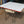Load image into Gallery viewer, Mid Century Modern White & Red Porcelain Top Draw Table #GA9116