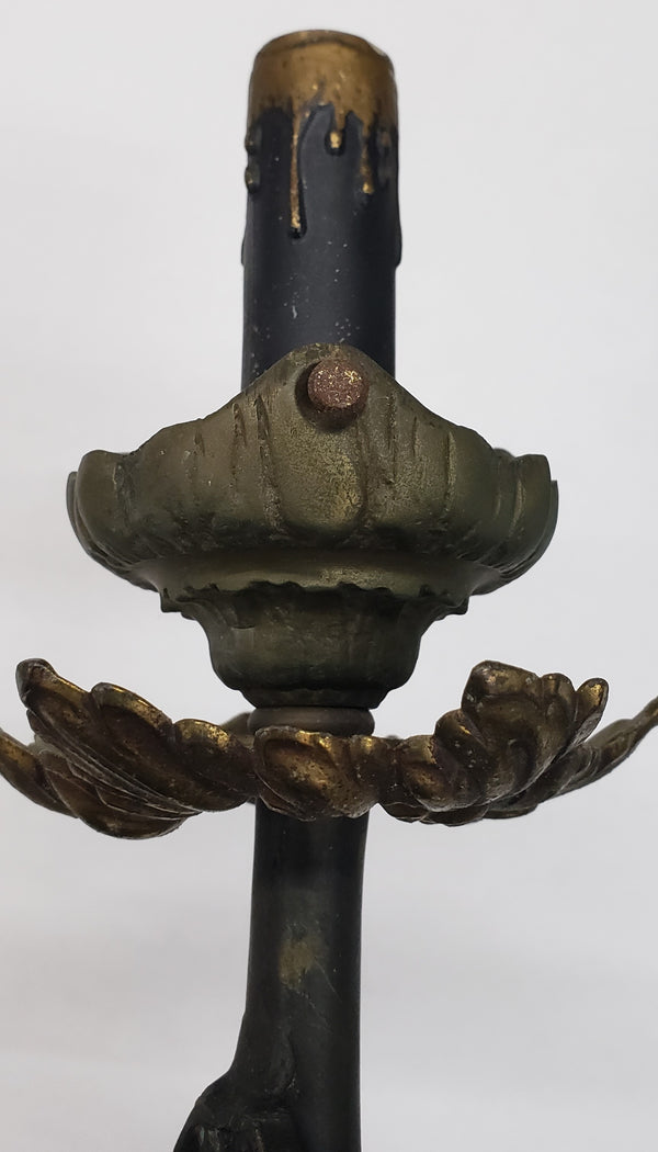 Unique 2 Light Cast Brass Lion's Head Wall Sconce #GA53