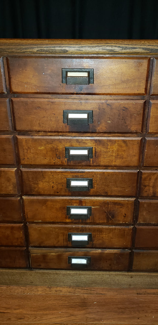 Restored 1930's 24 Drawer Cabinet from GE Light Factory in New Philadelphia Ohio #GA9119