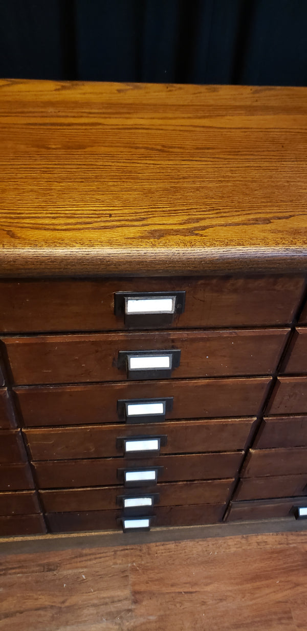 Restored 1930's 24 Drawer Cabinet from GE Light Factory in New Philadelphia Ohio #GA9119