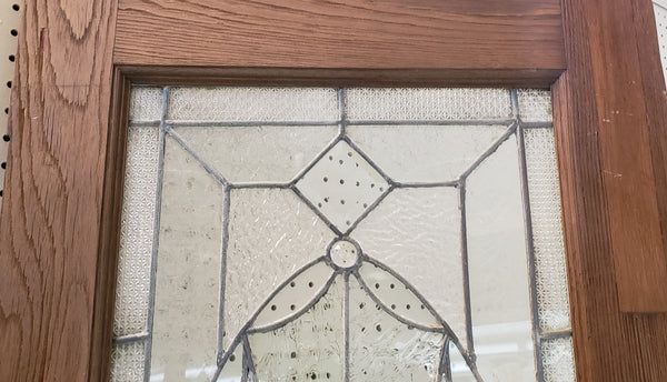 3/4 Textured Leaded Glass & Raised Panel Interior Door 23 1/4" x 89 1/4" #GA9125