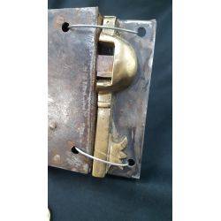 Restored 1800's Iron & Brass Complete Carpenter #60 Lock Set #GA1046