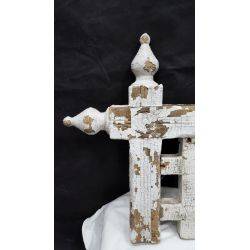 Set of 2 Wooden Fence Design Corbels with Double Tear Drop Finials #GA95