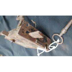 Primitive Iron Rim Lock Back Plate Key & Door Pull #GA4179