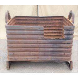 Large 4 Foot Industrial Metal Bin With Side Handles