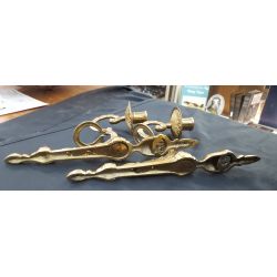 Pair of Solid Brass Ornate Candle Stick Sconces Made in Sweden #GA1004