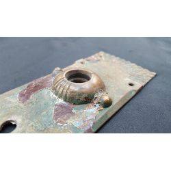 Art Deco Door Knob Back Plate With Keyhole Cover #GA4212