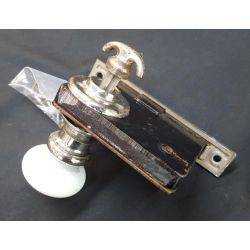 Mortise Lock Set with Milk White Knob Thumb Turn & Key Escutcheon GA4152