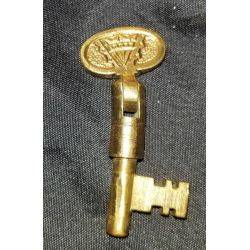 Ornate Pair of Victorian Brass Eastlake Pocket Door Lockset with Key #GA277