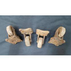 Set of 4 Cast Iron Casters #GA4258