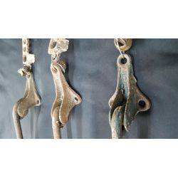 Set of 3 Iron Shutter Kickstands with Mounting brackets #GA4283