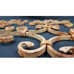 Set of 4 Wrought Iron Scroll Fence or Gate Accent Plaques #GA31