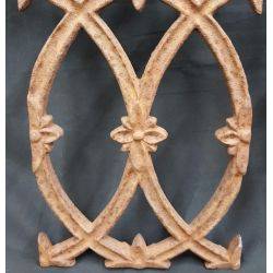 Set of 2 Cast Iron Flower Point Fence Gate Plaque Sections #GA 36