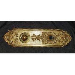 Sargent & Co. Ornate Victorian Brass Doorknob Backplate #GA291