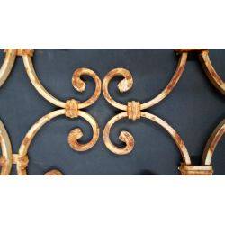 Set of 4 Wrought Iron Scroll Fence or Gate Accent Plaques #GA31