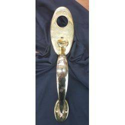 Brass Door Pull With Round Dead Bolt Lock Space #GA4004