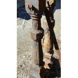 Set of 2 Cast Iron Newel Posts With Tear Drop Finials #GA83