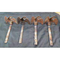 Set of 4 Cast Iron Roof Eagle Snowbirds #GA4068