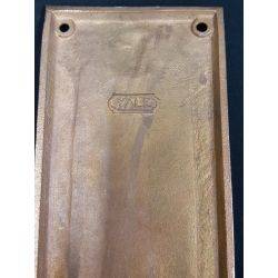 Pair of Solid Bronze Doorknob Backplates from The Woolworth Building in NY #GA4