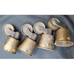 Set of 4 Metal Casters with Leg Protectors #GA4269