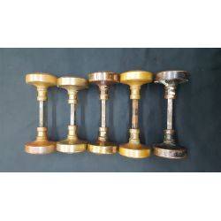 Set of 5 Solid Brass Ornate Victorian Eastlake Doorknob Sets #GA1062