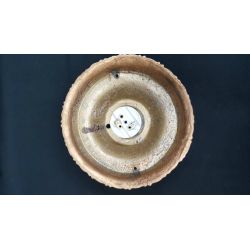 NOS Art Deco Gold Painted Cast Iron Flush Mount Ceiling Fixture #GA1014